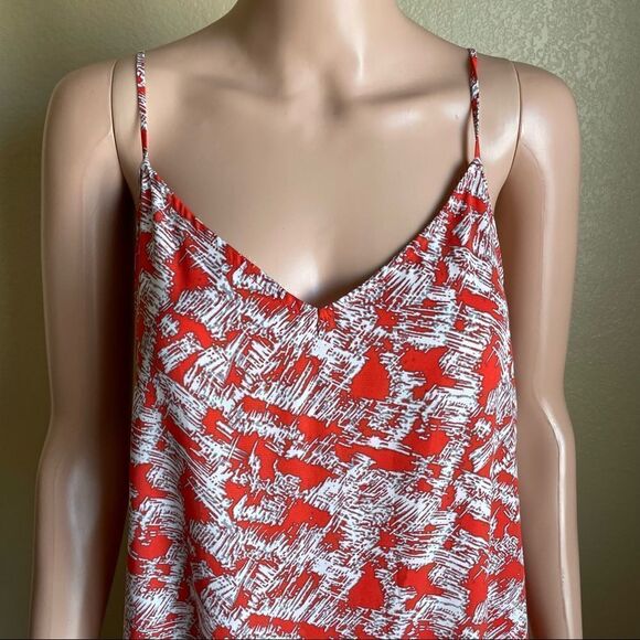 🖤 JustFab Patterned Maxi Dress Orange Size Medium - Picture 3 of 11